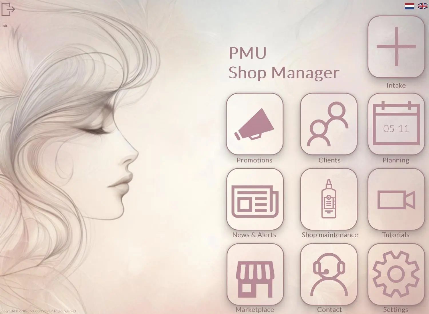 PMU Shop Manager's homepage displaying a comprehensive overview of available modules for streamlined management